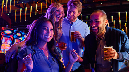 People enjoying Casino