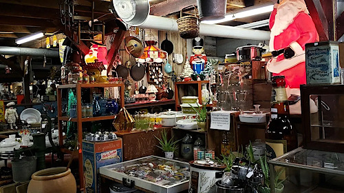 A variety of items inside the market